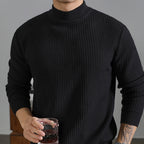 Mens Warm Korean-style With Vertical Stripes For Layering