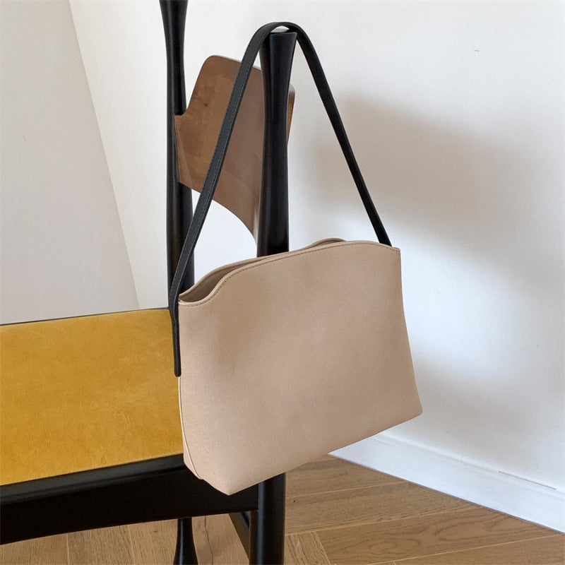 Retro Suede-Like Simple All-Match Tote Bag For Women