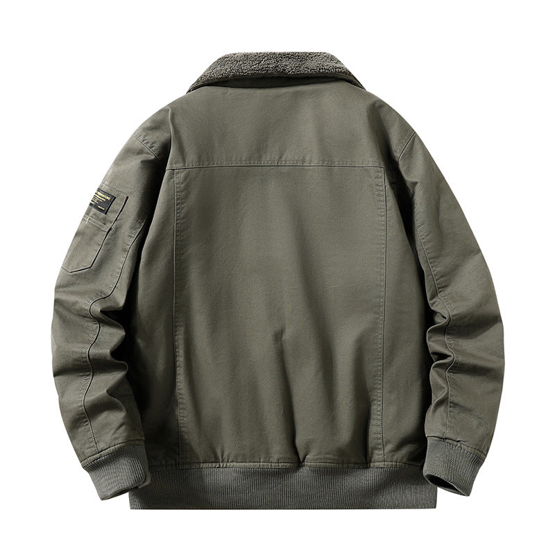 Stylish Winter Fleece-lined Aviator Jacket
