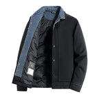 Men's Jacket Fake Two-Piece Korean-Style Trendy Loose Mens