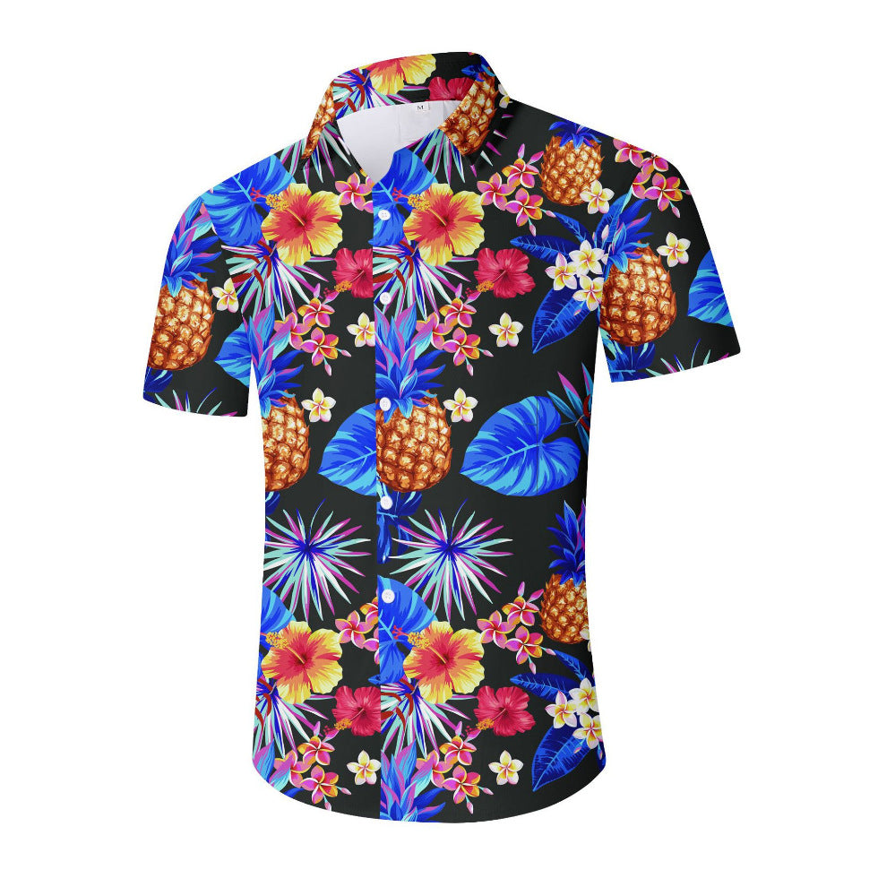 Men's Fashionable Loose Plus-Size Printed Shirt