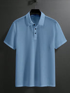 Men's Polyester Short-sleeve Polo Shirt