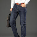 Men's Slim-Fit Washed Loose Denim Jeans