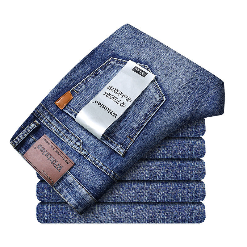 Men's Slim-Fit Washed Loose Denim Jeans