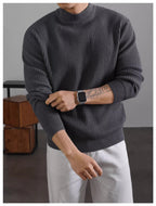 Mens Warm Korean-style With Vertical Stripes For Layering