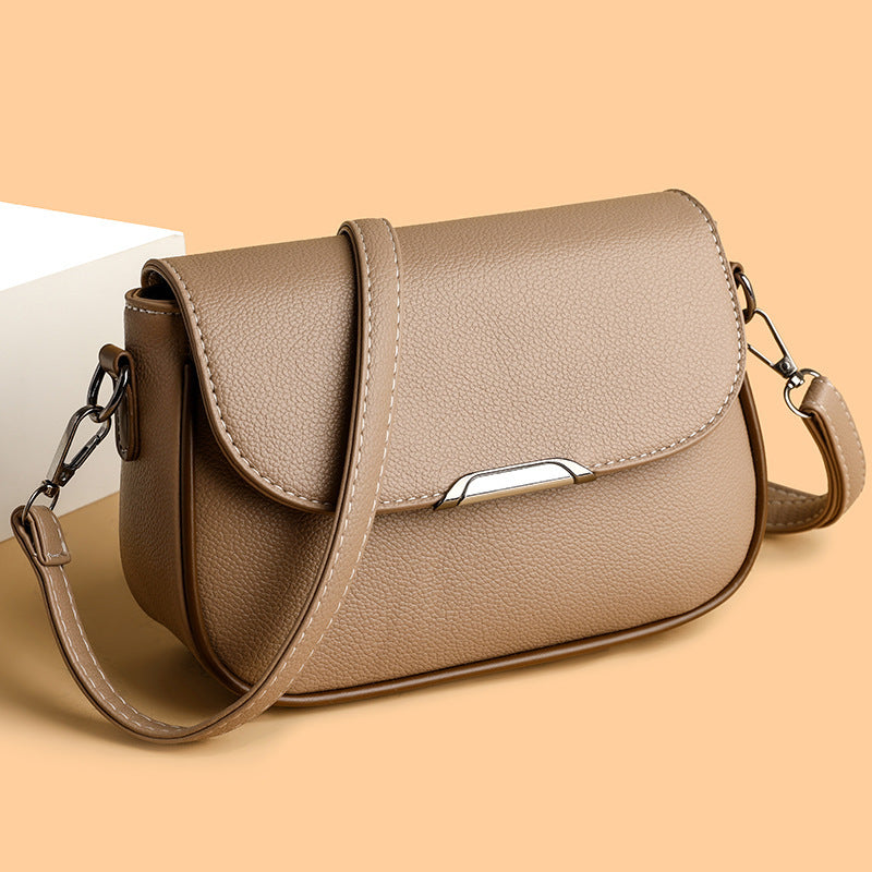 Womens High- Elegant Large Flap Mailbag ShoulderCrossbody Bag