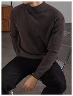 Mens Warm Korean-style With Vertical Stripes For Layering