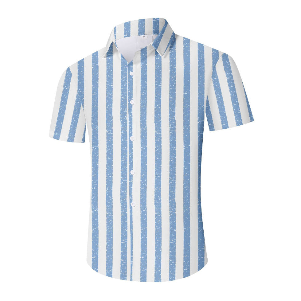 Men's Fashionable Loose Plus-Size Printed Shirt