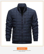 Plaid Casual All-Match Mens Long-Sleeve Jacket
