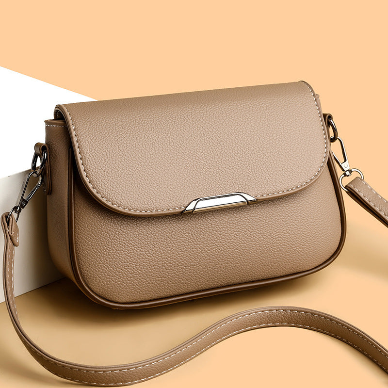 Womens High- Elegant Large Flap Mailbag ShoulderCrossbody Bag