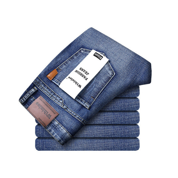 Men's Slim-Fit Washed Loose Denim Jeans