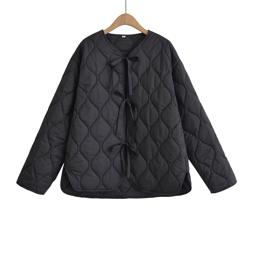 European And American-style Fashionable Cotton Coat For Women With A Heart-shaped Pattern