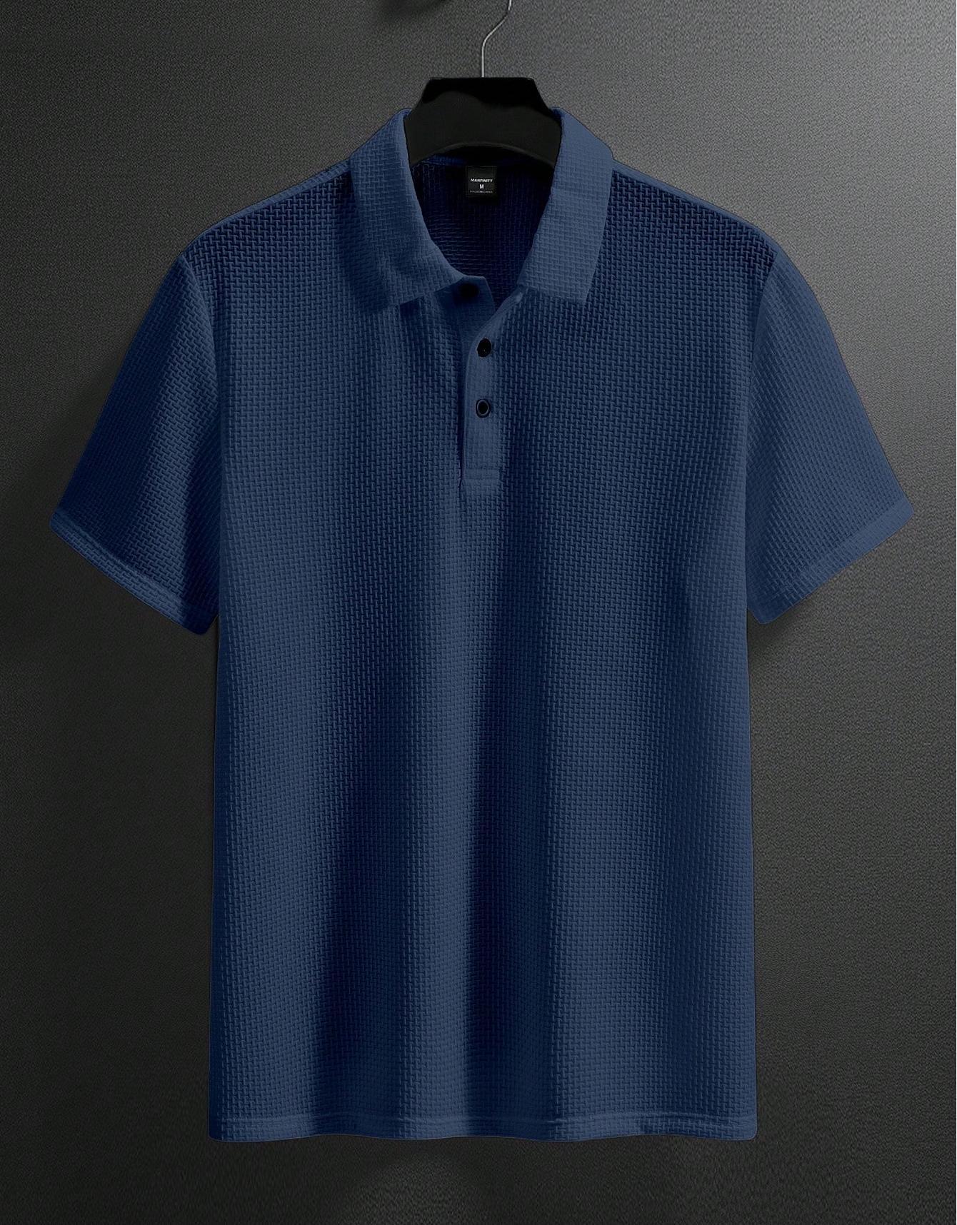 Men's Polyester Short-sleeve Polo Shirt