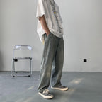 Men's Fashionable Plus-Size Loose Straight-Leg Jeans