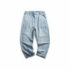 Men's Fashionable Plus-Size Loose Straight-Leg Jeans