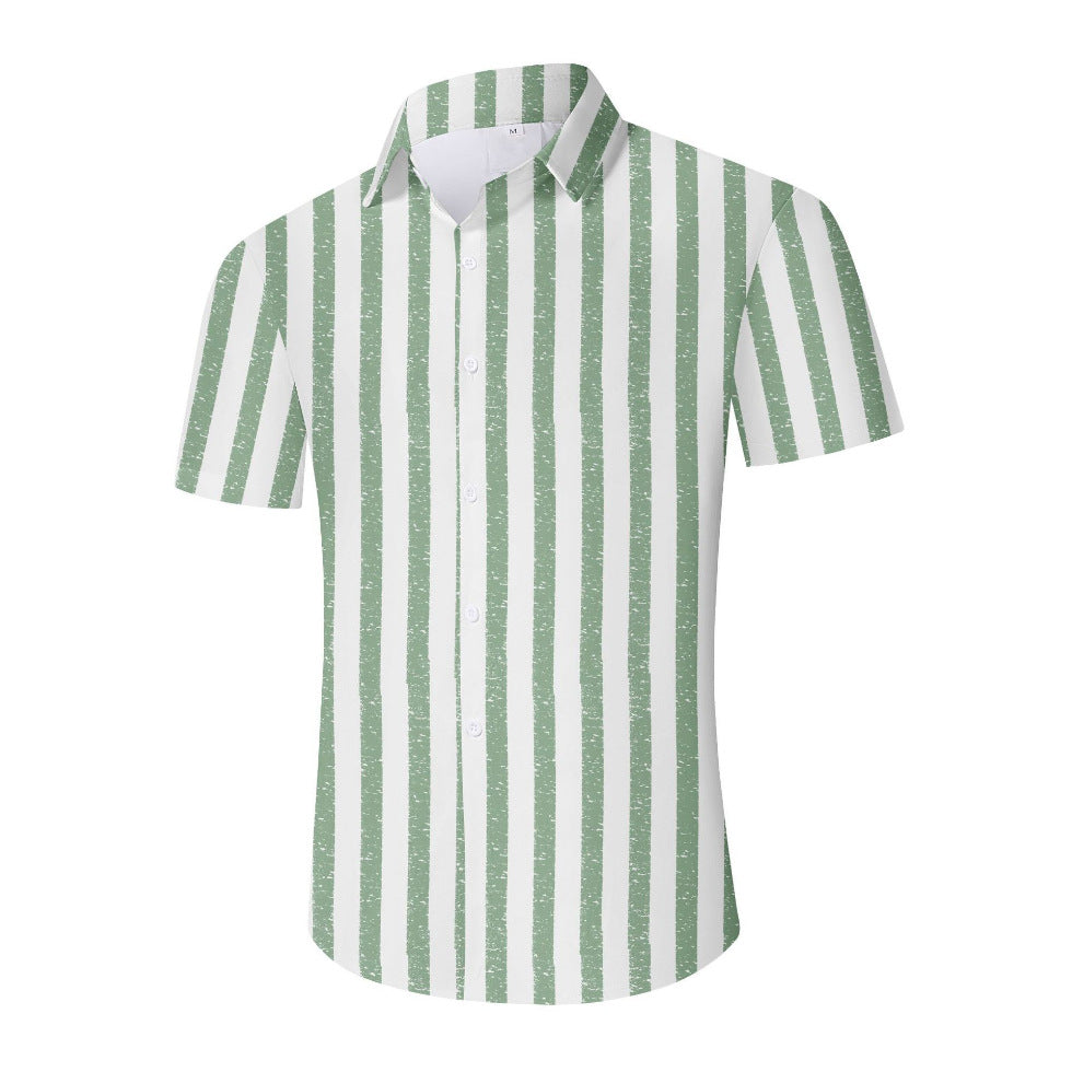 Men's Fashionable Loose Plus-Size Printed Shirt