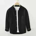 Mens Retro Linen Long-Sleeve Shirt