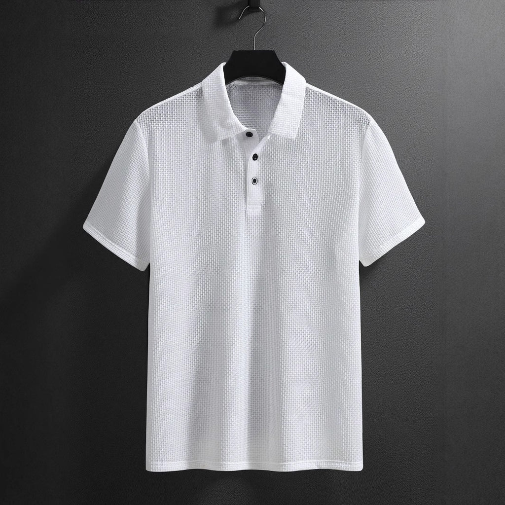 Men's Polyester Short-sleeve Polo Shirt